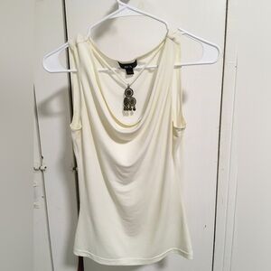BCX Ivory Sleeveless Women's Blouse